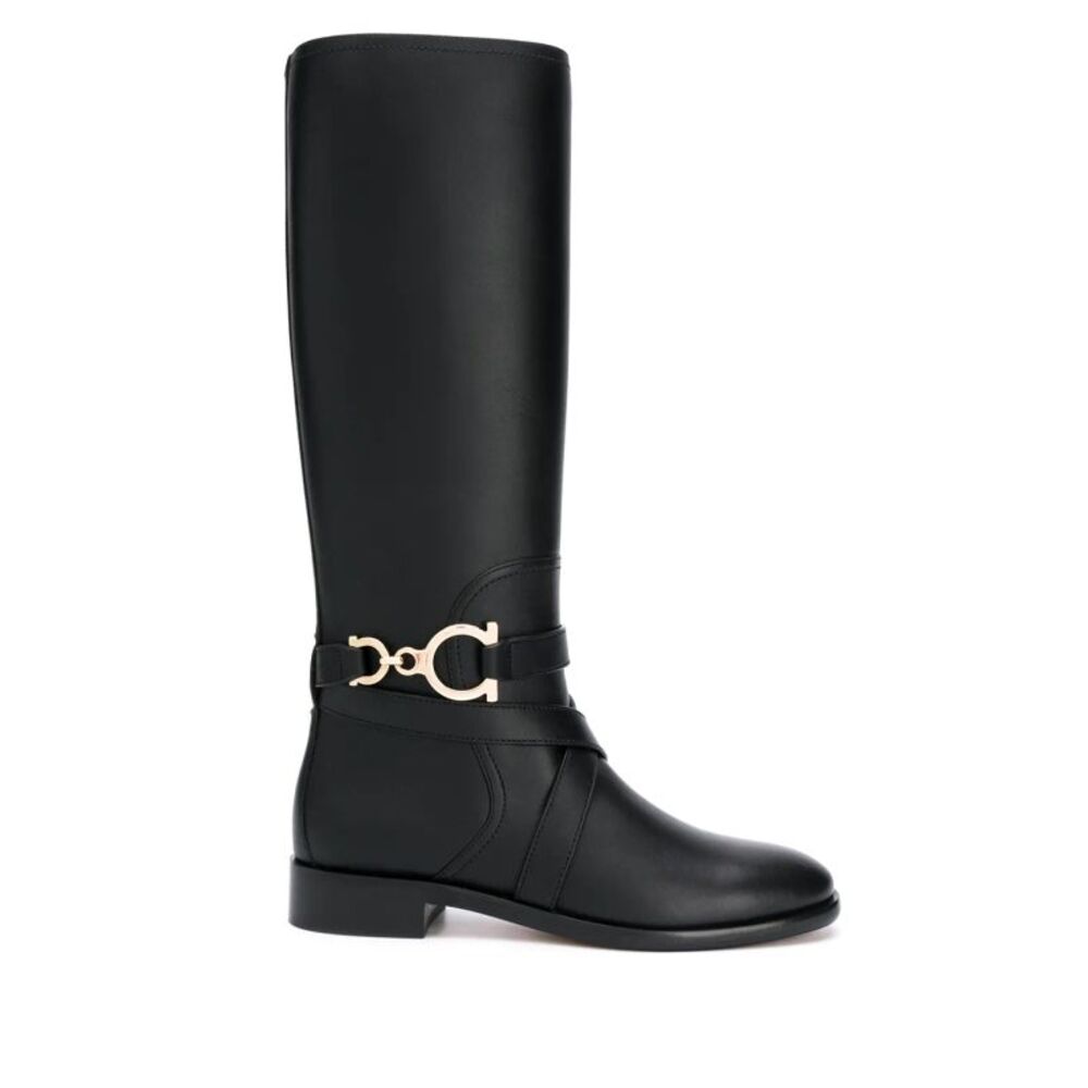 Ferragamo Gancini Knee-High Boots